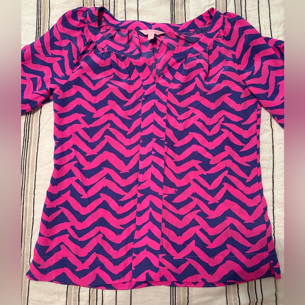 LILLY PULITZER BLOUSE/TOP Size Small Pink